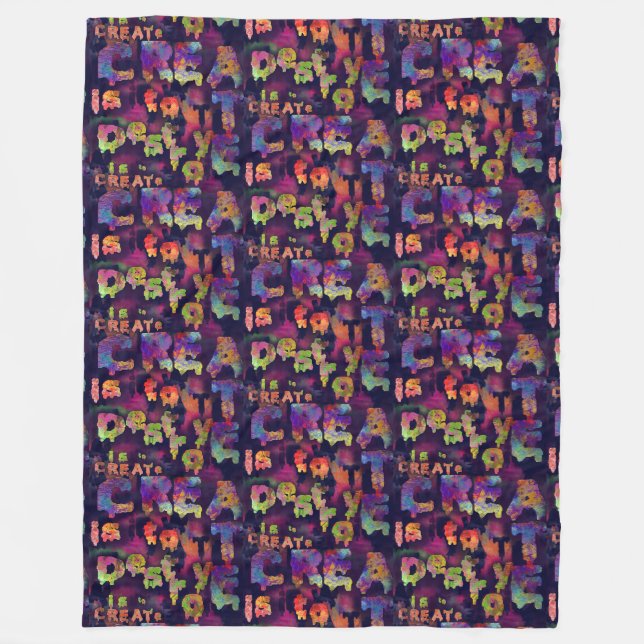 to CREATE is to DESTROY Soft Fuzzy Blanket (Front)