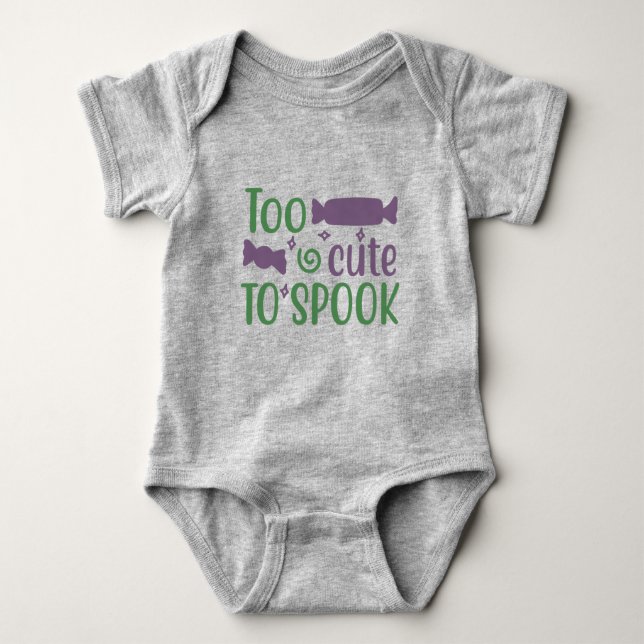 To Cute to Spook Baby Bodysuit (Front)