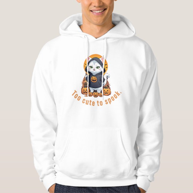 To Cute to spook | Cute Kitten in a Hoody (Front)