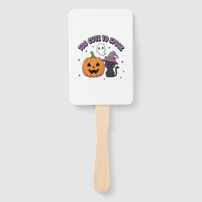To Cute to Spook Halloween Hand Fan (Front)