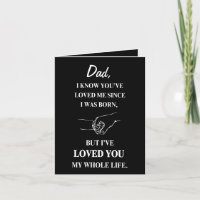 To Dad From Daughter or Son Black White Modern