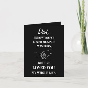 To Dad From Daughter or Son Black White Modern Holiday Card