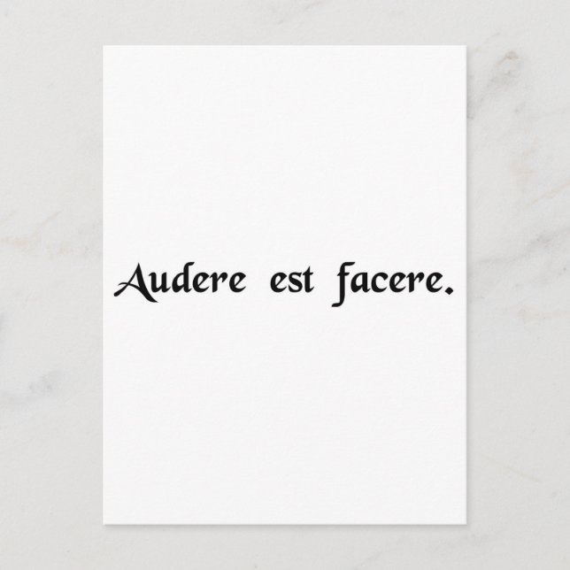 To dare is to do. postcard (Front)