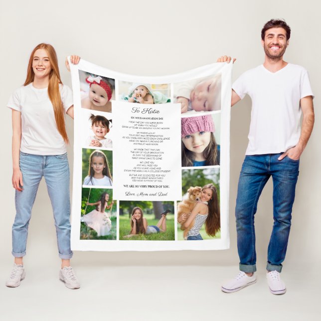 To Daughter Graduation Day 9 Photo Fleece Blanket (In Situ)