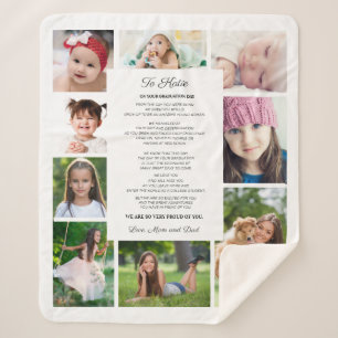 To Daughter Graduation Day 9 Photo Sherpa Blanket