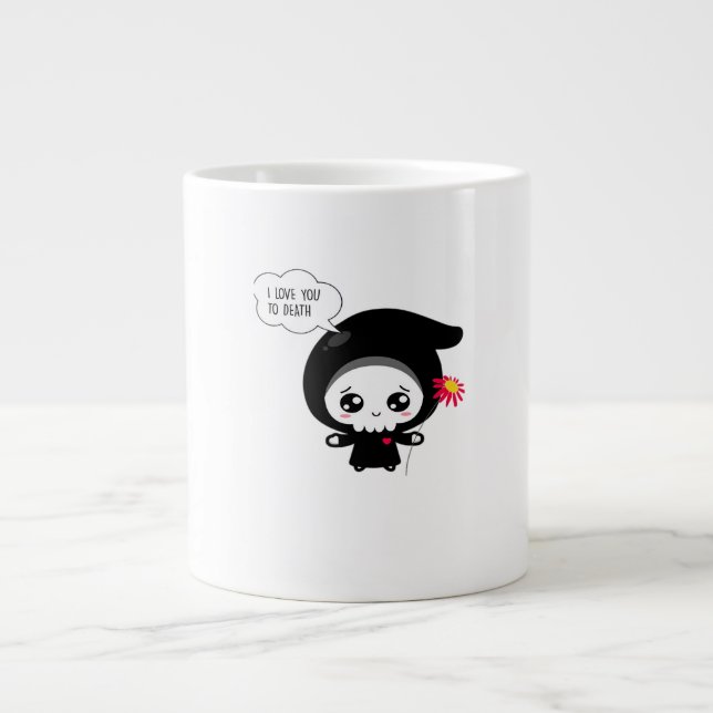 To Death - Funny Valentines Day Classic Large Coffee Mug (Front)