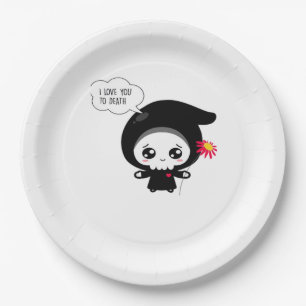 To Death - Funny Valentines Day Classic Paper Plate