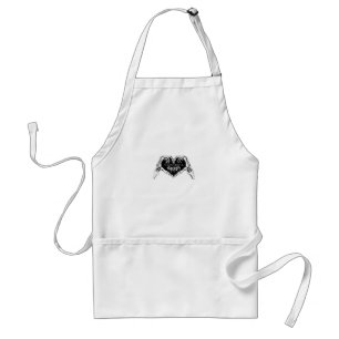 To Death Skeleton Hand Heart Classic Design Standard Apron