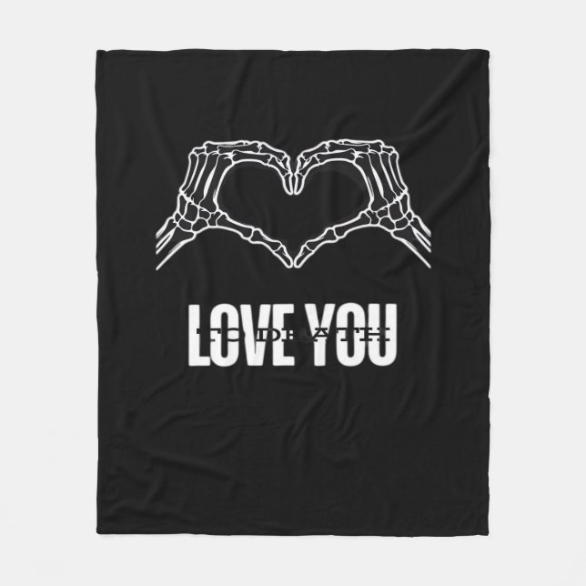 To Death - Skeleton Heart Hands Classic Fleece Blanket (Front)