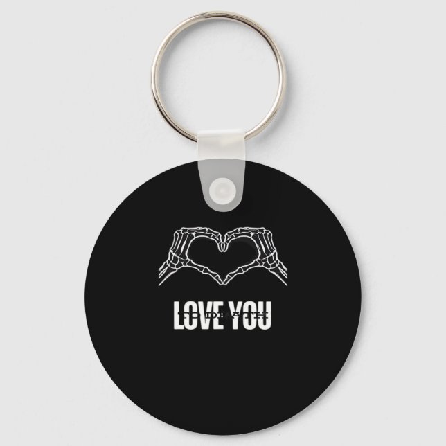 To Death - Skeleton Heart Hands Classic Key Ring (Front)