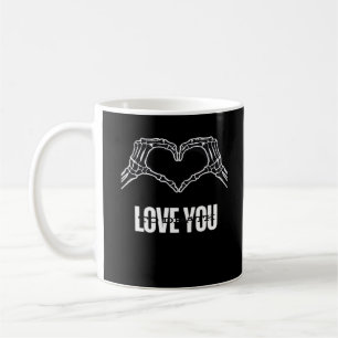 To Death Skeleton Heart Hands Classic Look Coffee Mug