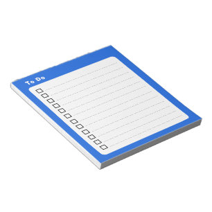 To Do Blue Minimalist Notepad