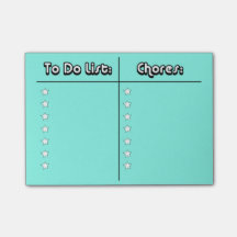 To Do/Chores list Post-it Notes