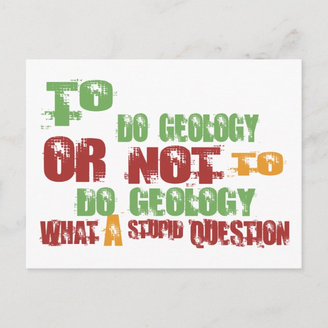 To Do Geology Postcard (Front)