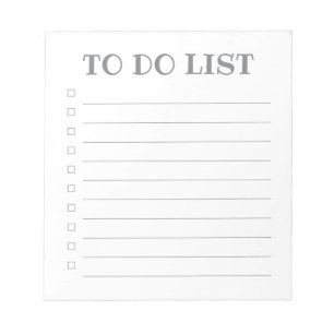 To Do List - 40 Page Notepad