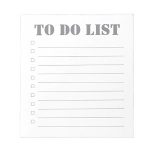 To Do List - 40 Page Notepad