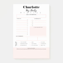 To-Do-List | Affirmation Gratitude, Self Care Pink