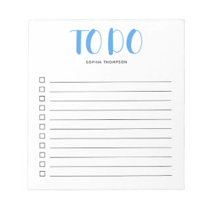 To Do List Bold Script Blue Notepad