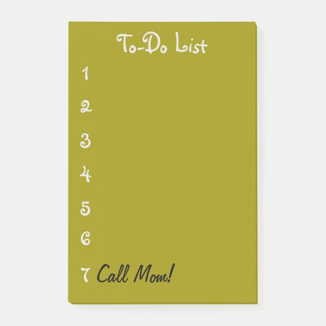 To-Do List, Call Mum! Shopping List Post-it® Notes (Front)