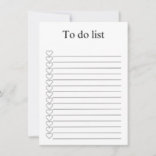 To do list card
