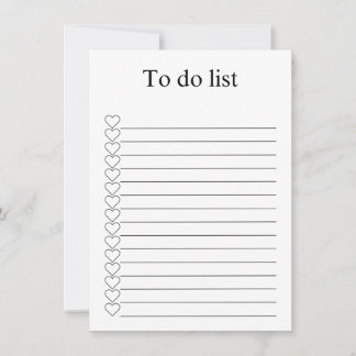 To do list card