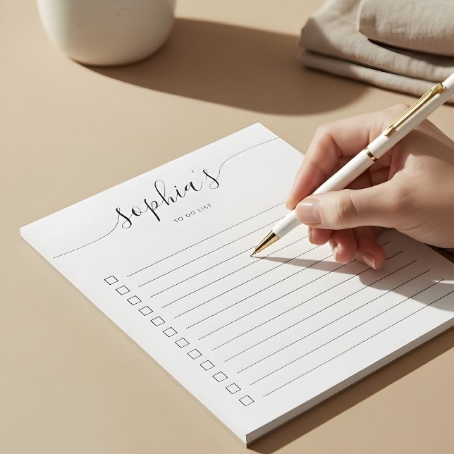 To Do List Chic Script Notepad (Creator Uploaded)