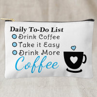 To-do list coffee lovers white blue