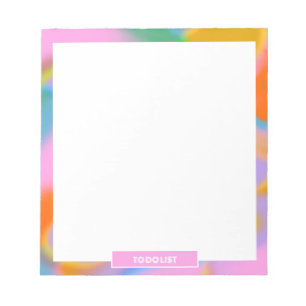 to do list colourful modern rainbow Notepad