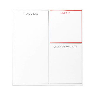 To-Do List Dry Erase White Board & Custom Sections Notepad