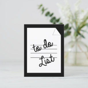 To do list funny reminder postcard