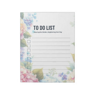 To Do List Hydrangea Pages  Notepad