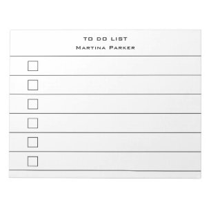 TO DO LIST Minimalist Modern Lined Check Boxes Notepad