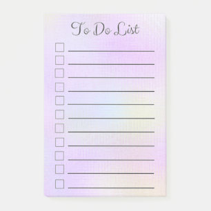 To Do List Modern Calligraphy Pastel Post-It Notes