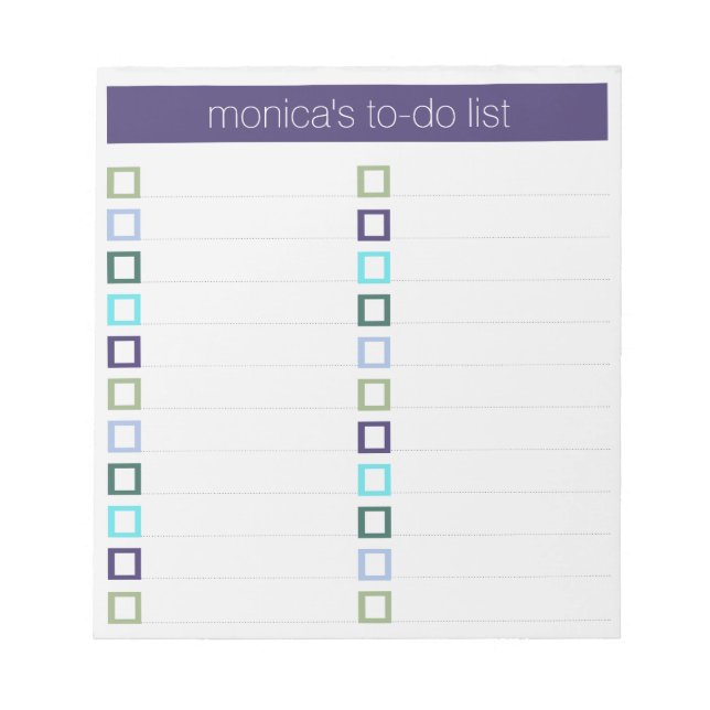 To-Do List - Modern Colourful Design Notepad (Front)
