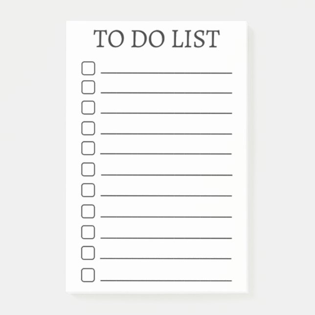 To Do List Modern Practical  Agenda Notes (Front)