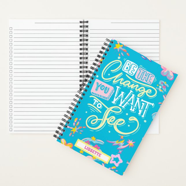 TO DO LIST NOTEBOOK - BE THE CHANGE (PERSONALIZED) (Inside)