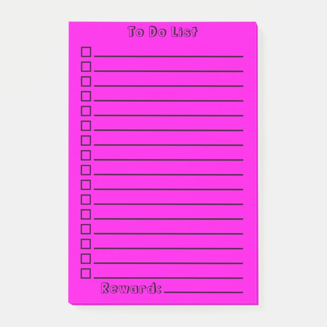 To Do List | Pink/Violet Post-it Notes (Front)