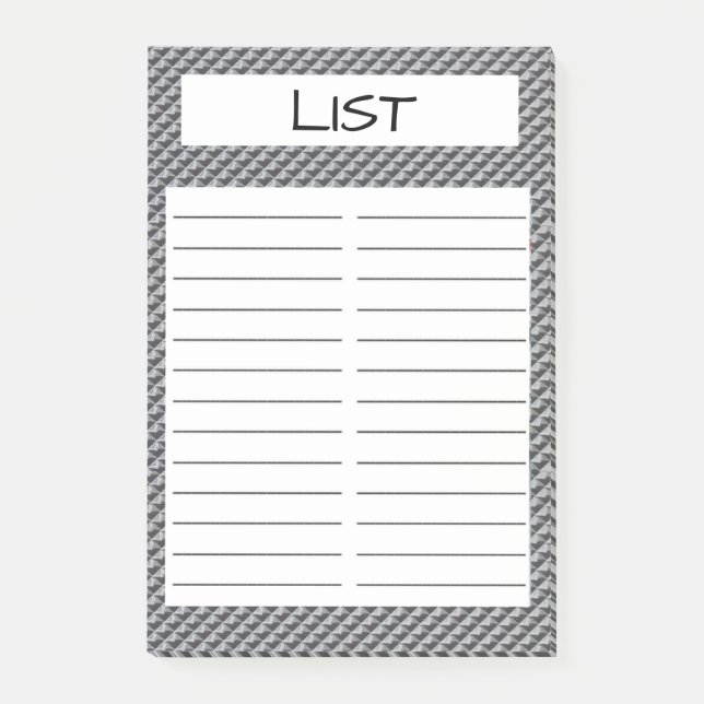 TO DO LIST  POST-IT NOTES (Front)
