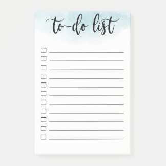 to do list post it notes with watercolour