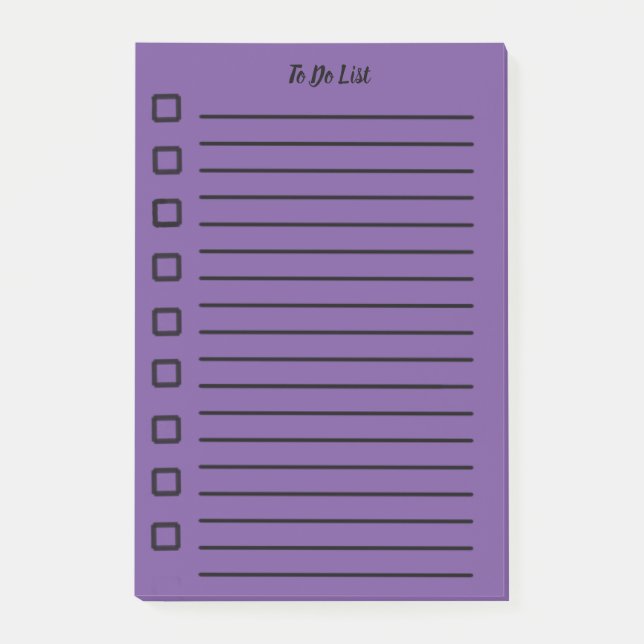 To Do List Sticky Note Purple 2 (Front)