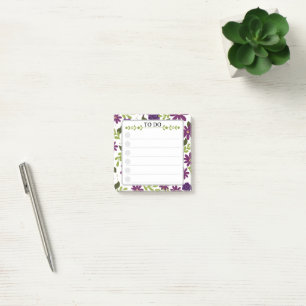 To-Do List Sticky Notes – Purple Garden