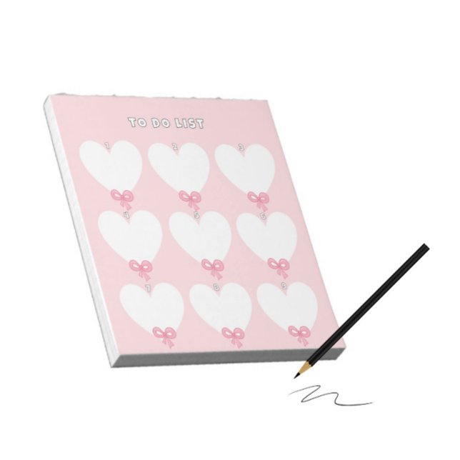 To do list with white hearts notepad (Creator Uploaded)