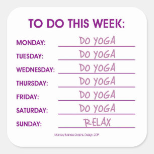 TO DO LIST: YOGA SQUARE STICKER