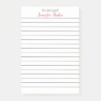 TO DO LIST Your Name Lined Paper Professional