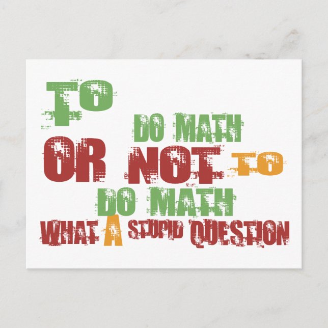 To Do Math Postcard (Front)