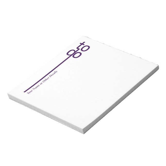 To Do Personalised Notepad (Rotated)