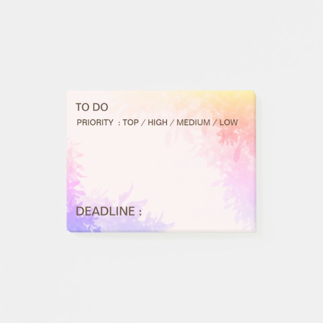 to do post-it notes (Front)