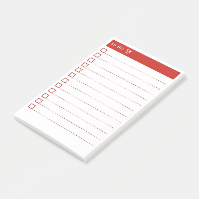 To Do Red Minimalist Post-it Notes (Angled)