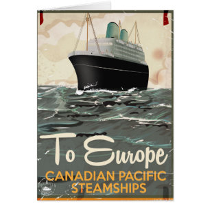 To Europe Vintage Canadian Travel poster