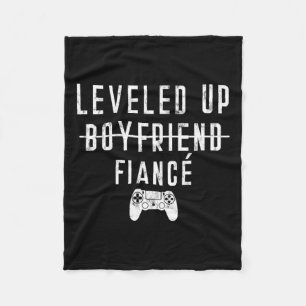 To Fiance Level Levelled Levelling Up Video Game Fleece Blanket